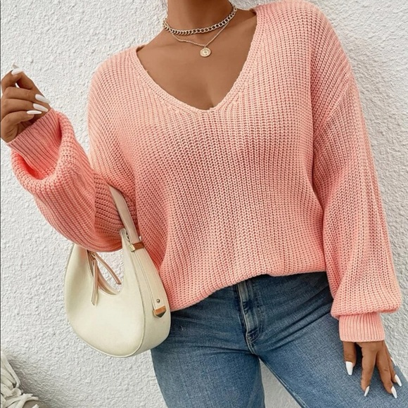 Plus size pearls detail twist back sweater top - Picture 5 of 5